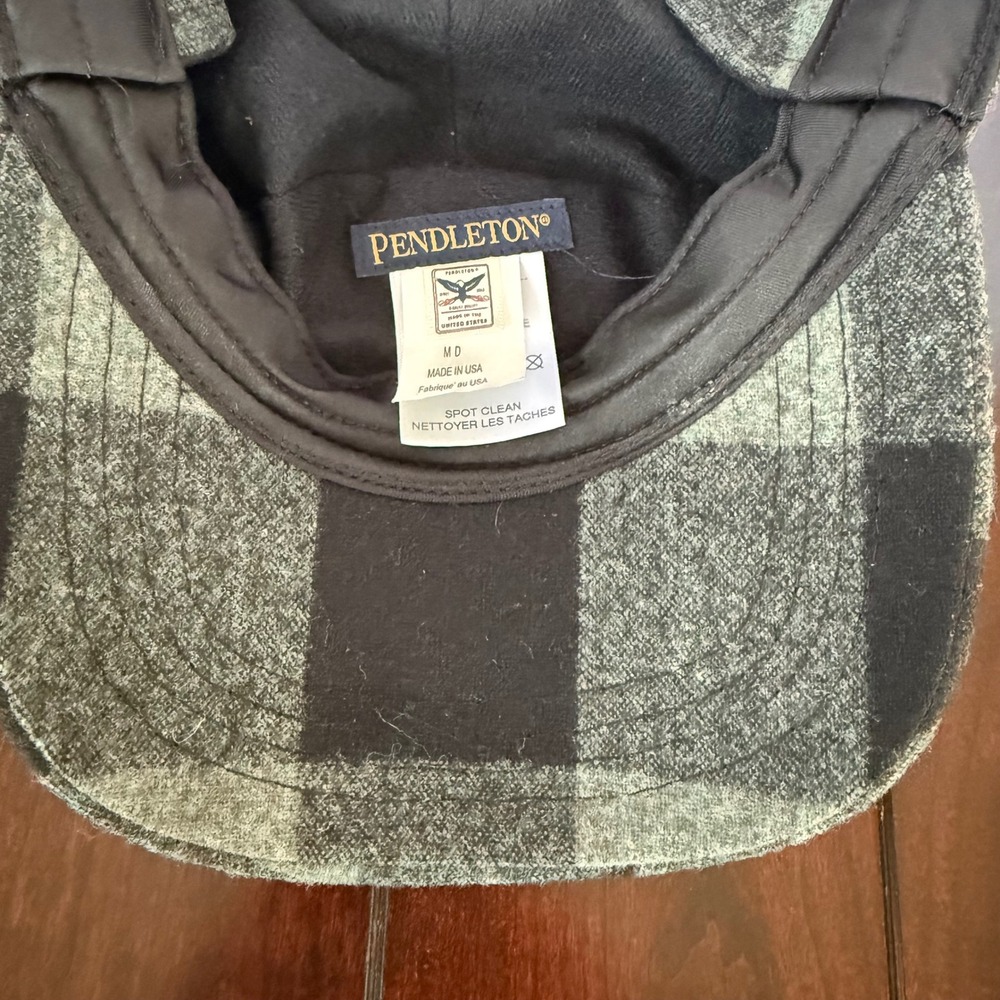 Pendleton Wool 5 Panel Camper Hat Green Black Buf… - image 4